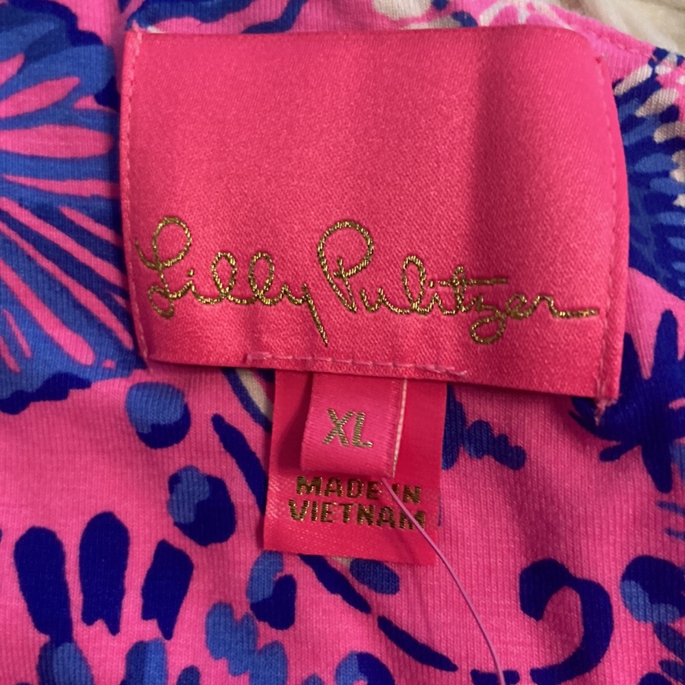 Lilly Pulitzer Maxi  Vibrant Pink and Blue Dress size XL BNWOT see all photos - Picture 11 of 16